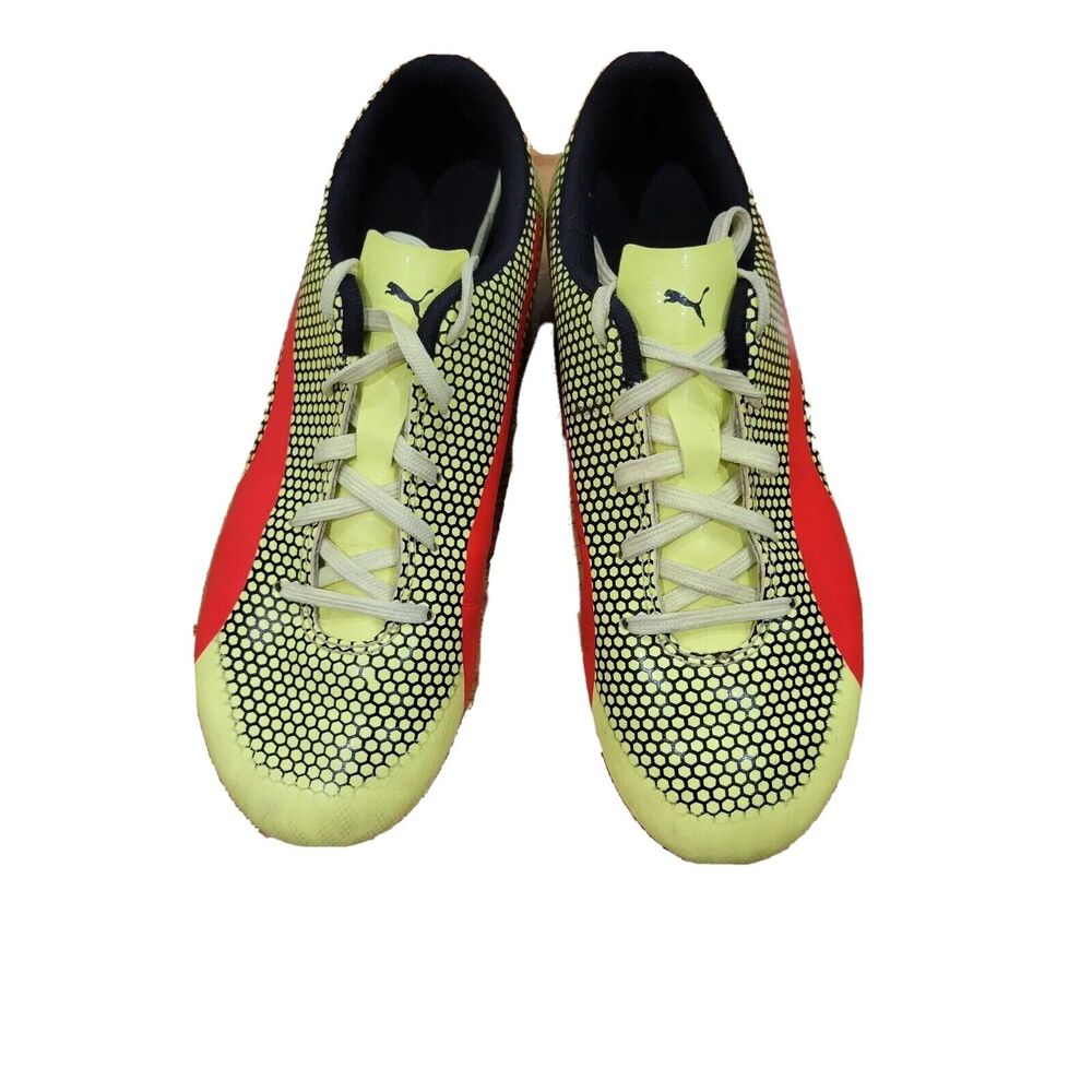 Puma Mens Spirit Ag Football Shoes Yellow Black Low Top Cleats Size 5